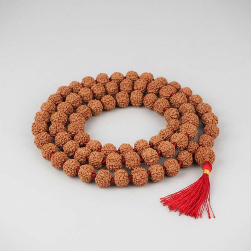 5 Mukhi Rudraksha Mala-Small-108+1 Beads