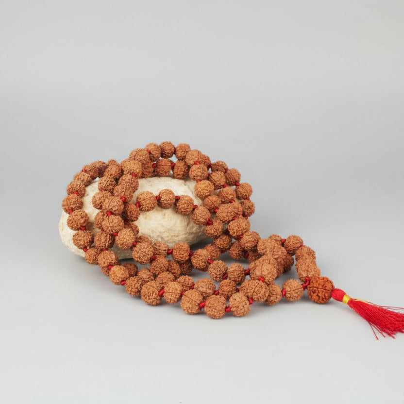 5 Mukhi Rudraksha Mala-Small-32+1 Beads