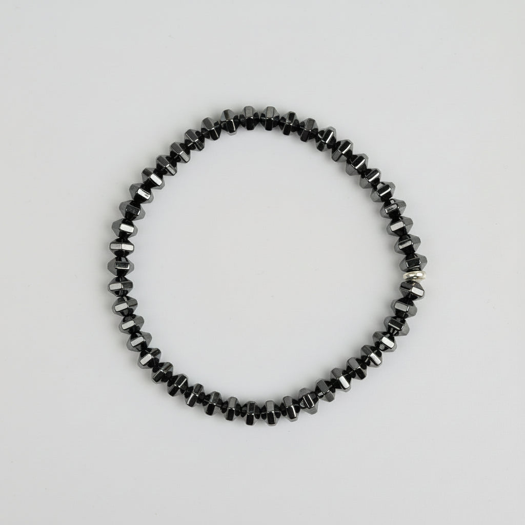 Hematite Hexagonal Beads Bracelet