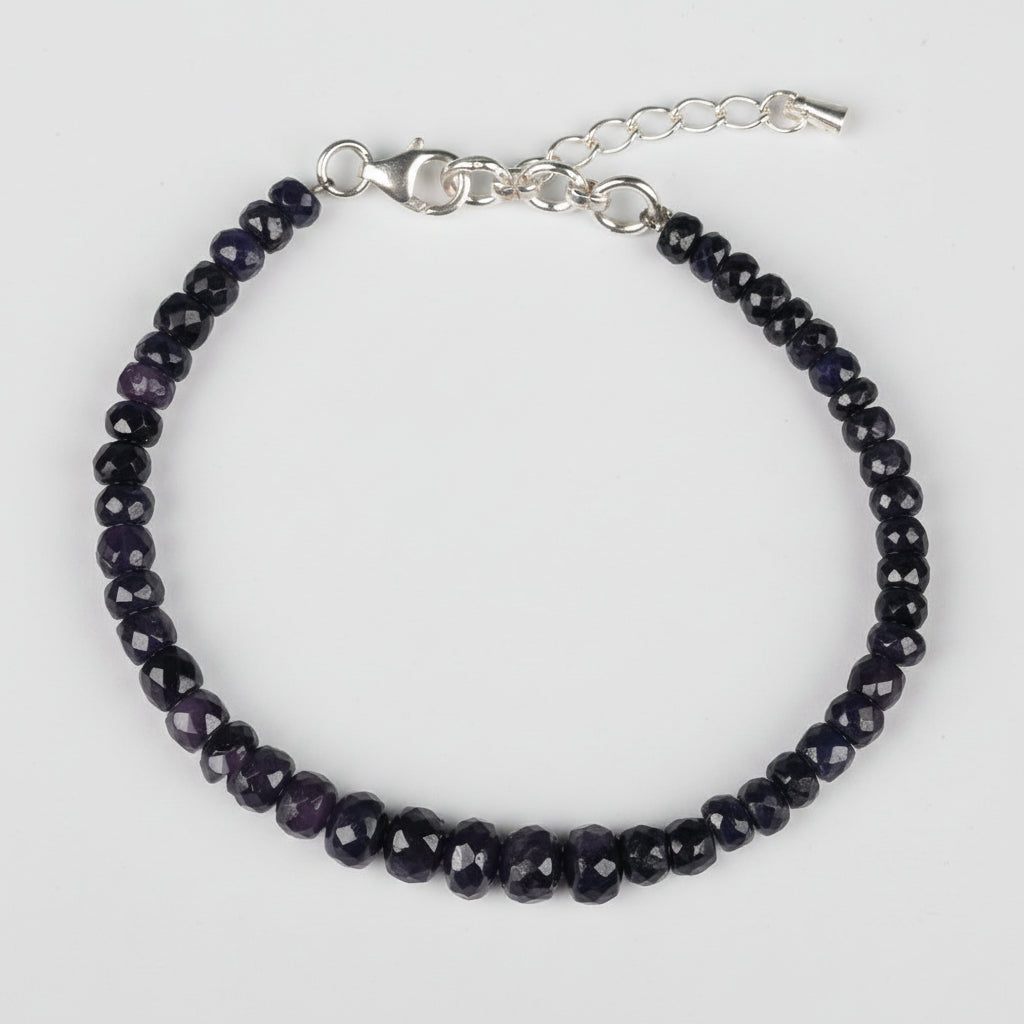 Blue Sapphire Faceted Bracelet (Button Shaped)-59.65 Carat
