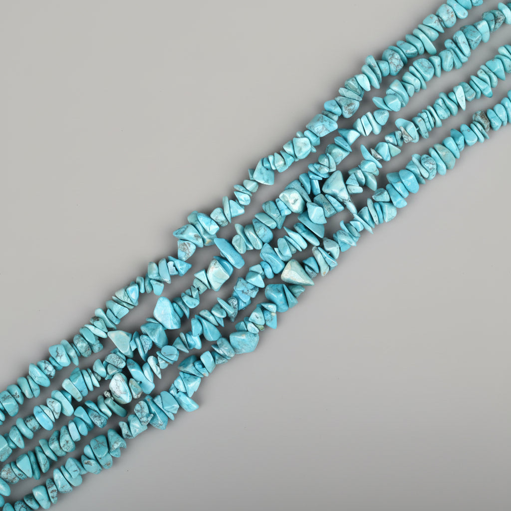 Turquoise Firoza Uncut Beads Necklace