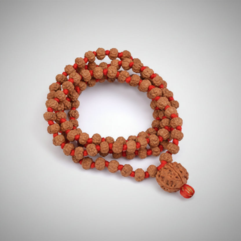 5 Mukhi Guru Mala (6 mm)-With Tassel