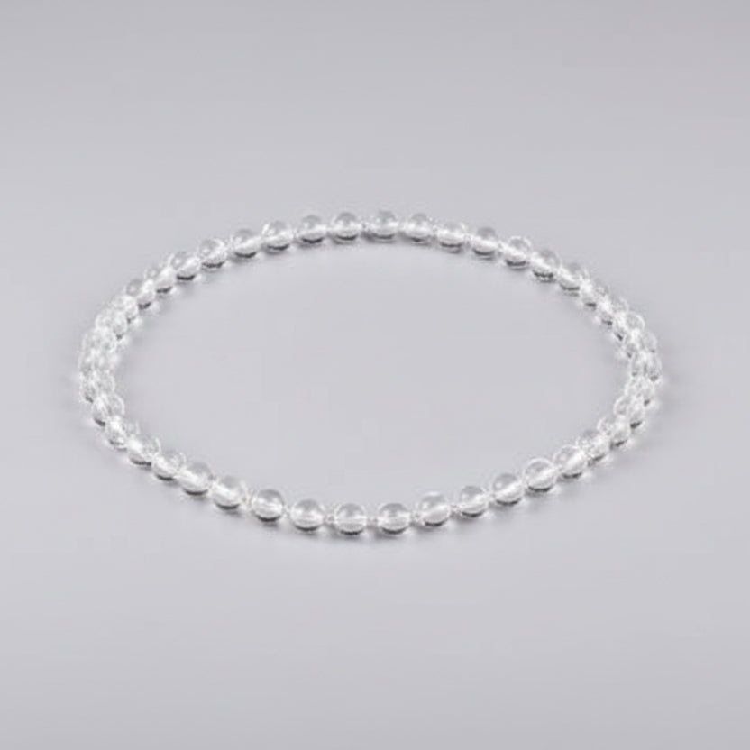 Sphatik Mala in Silver with Knots (5 mm)