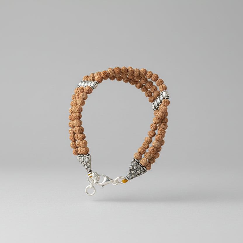 Rudraksha Bracelet - 4 mm - Triple Turn