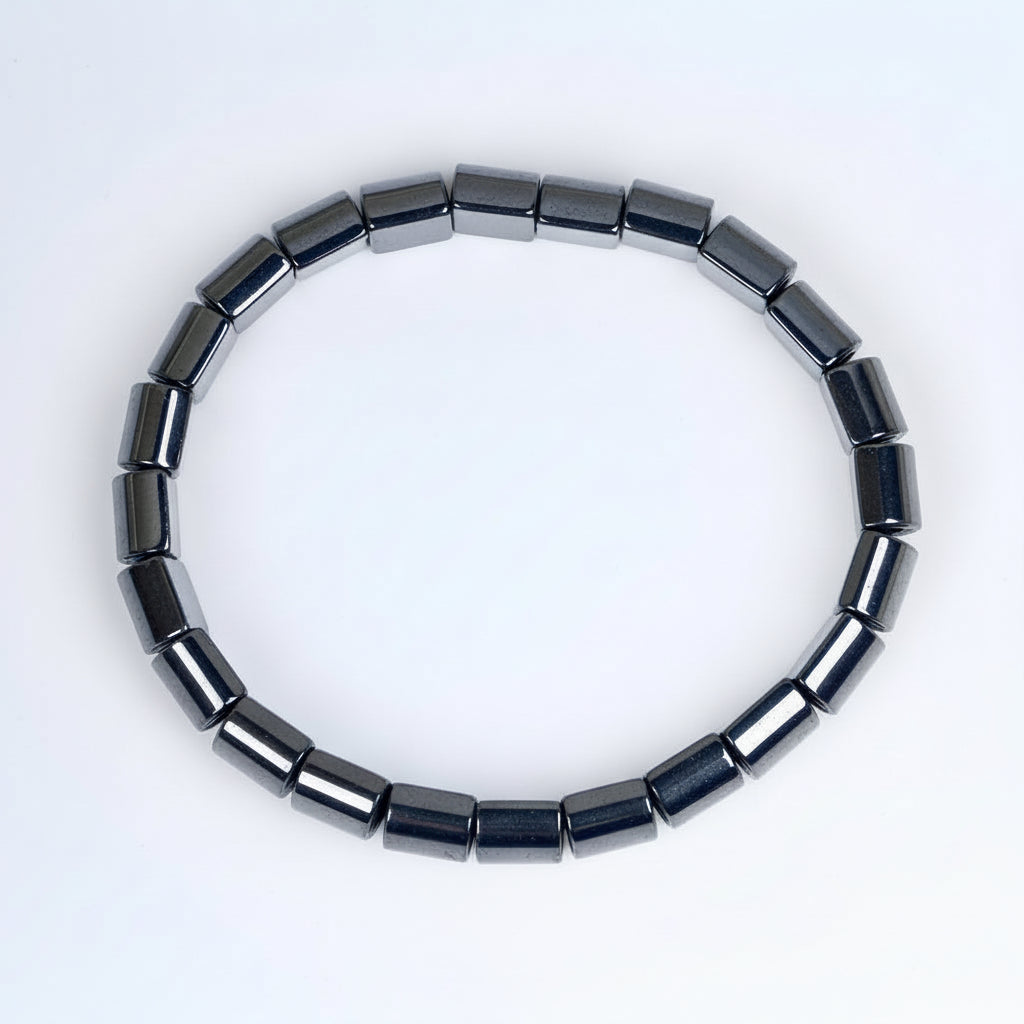 Hematite Rectangular Beads Bracelet-Small