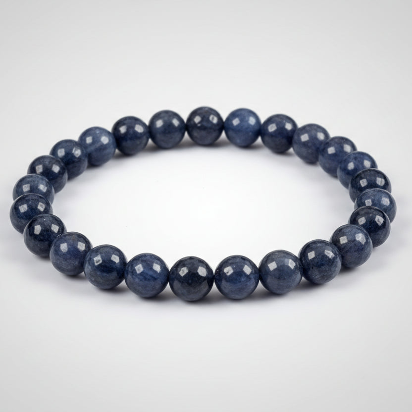 Round Blue Sapphire Stone Bracelet