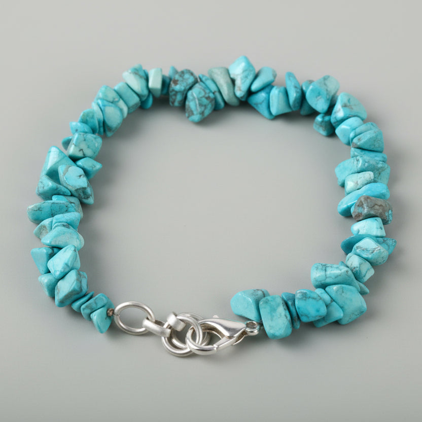 Turquoise Uncut Beads Bracelet