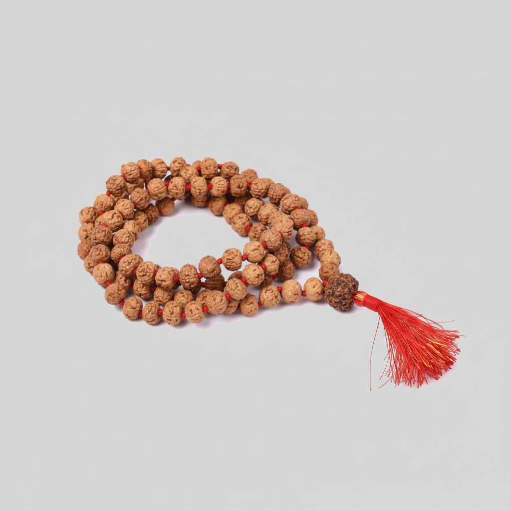 7 Mukhi Mahalaxmi Mala - 9 mm - Chikna Beads