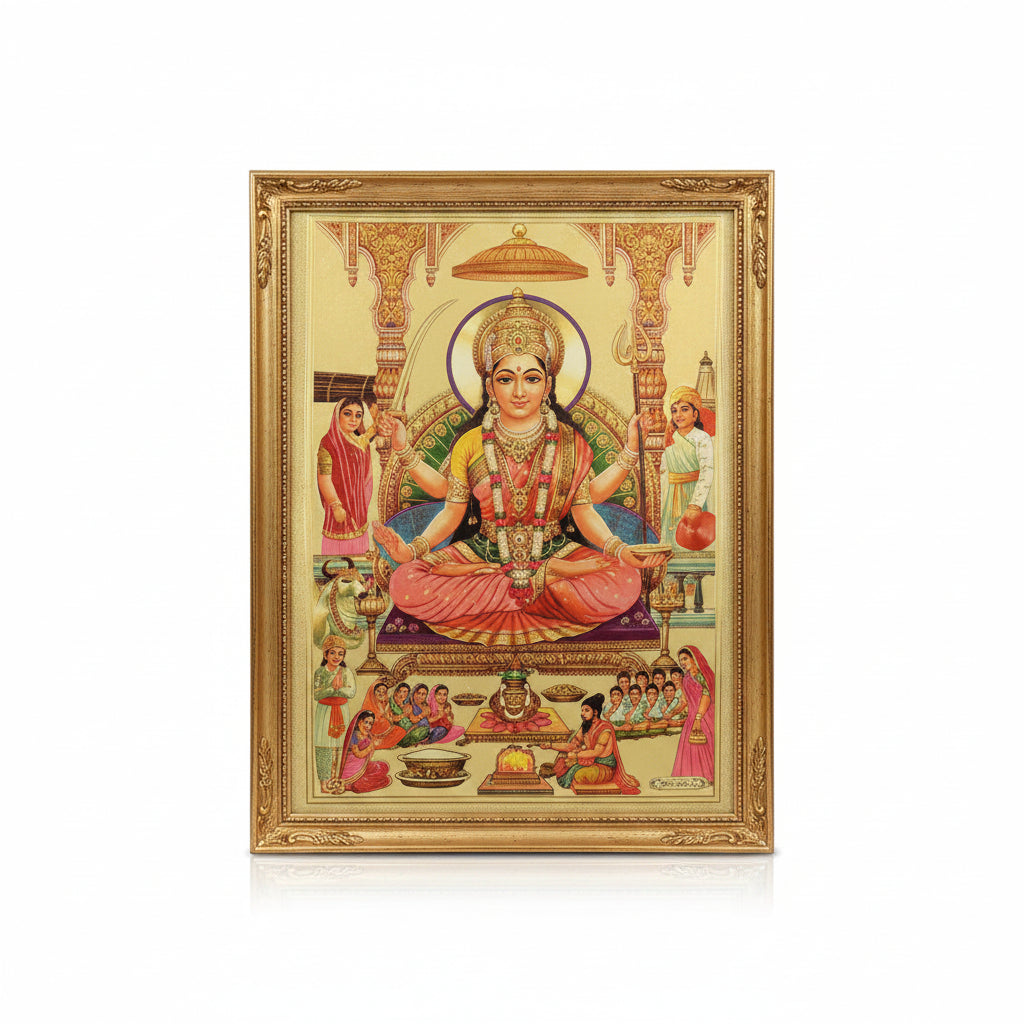 Goddess Santoshi Mata photo-With Frame I