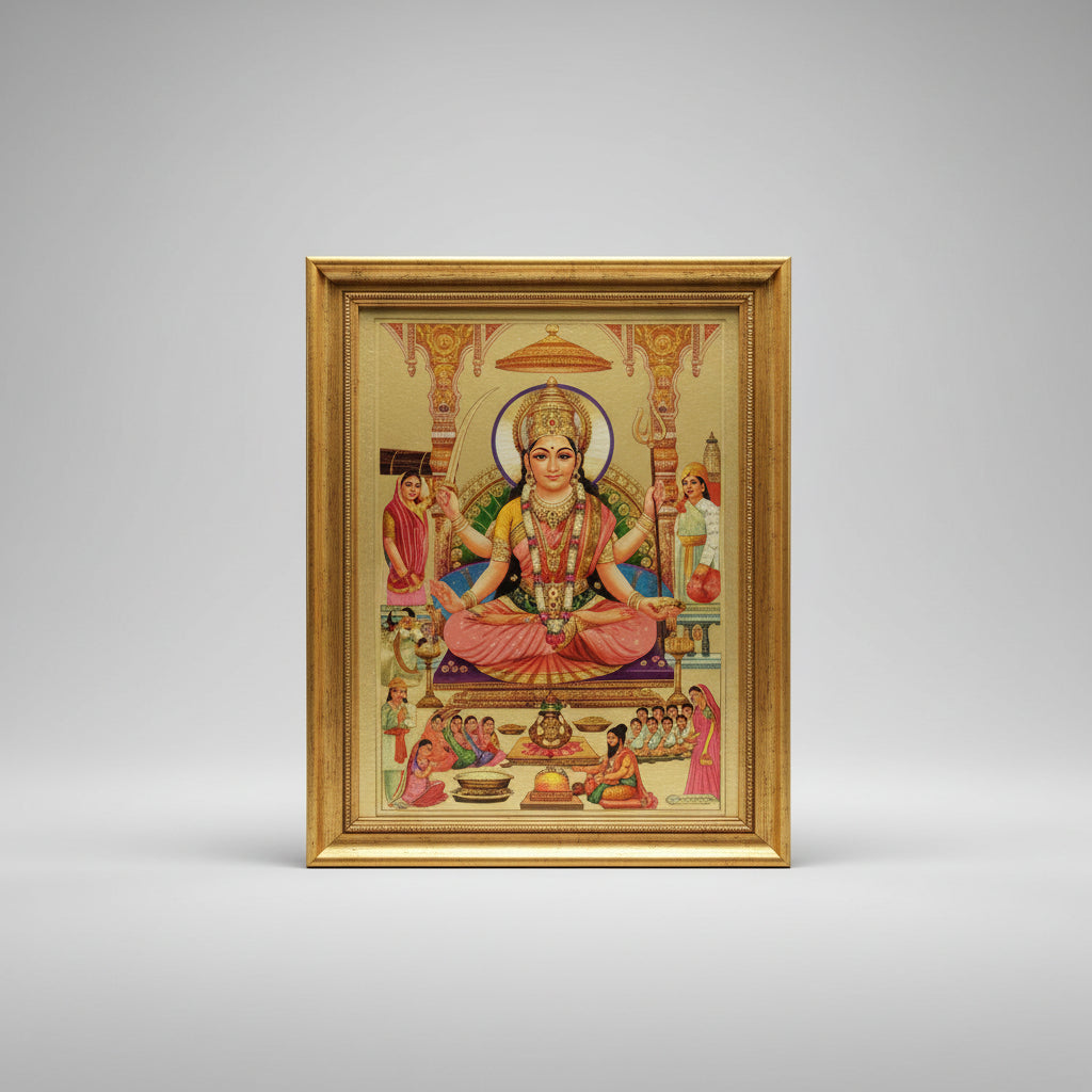 Goddess Santoshi Mata photo-With Frame I