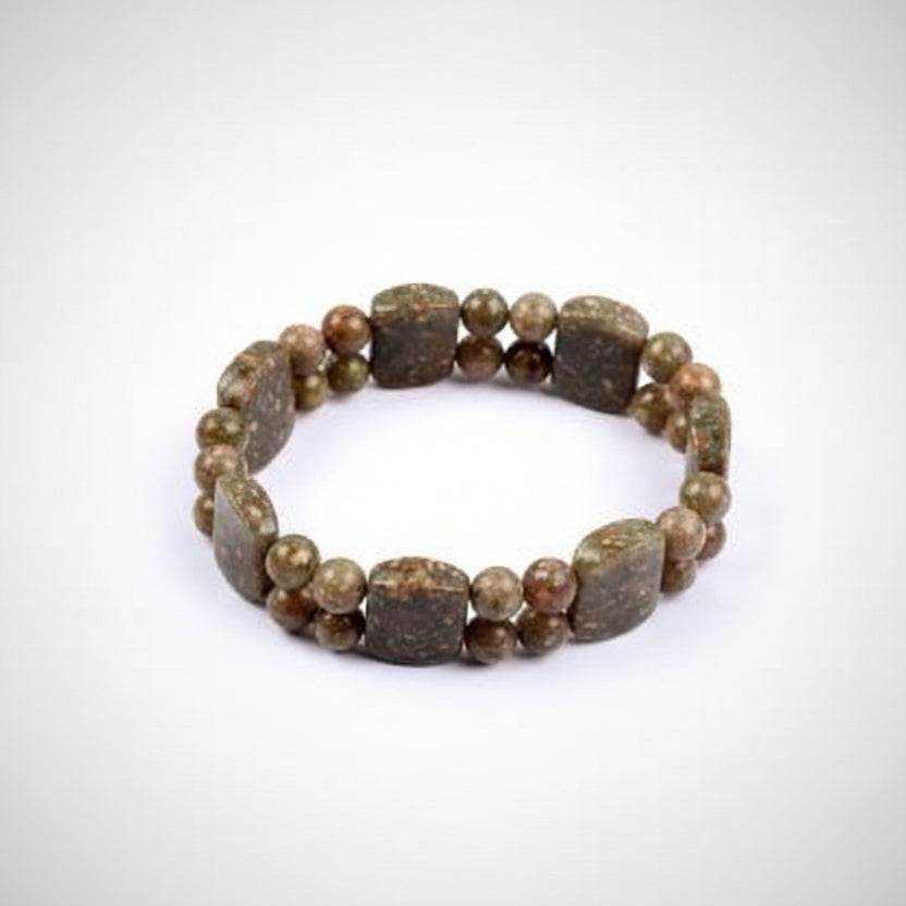 Unakite Bracelet in Round Shape