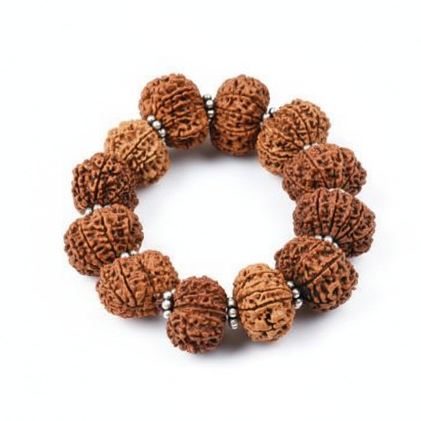 12 Mukhi Surya Bracelet-Small-Woolen Spacers
