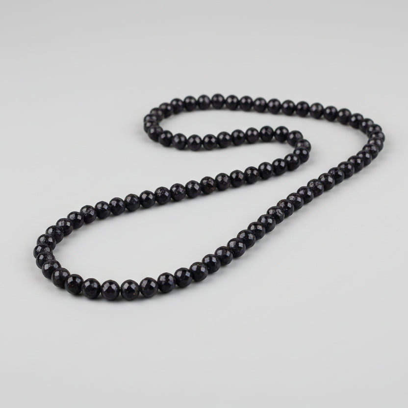 Blue Sapphire Faceted Necklace (II)-8 mm