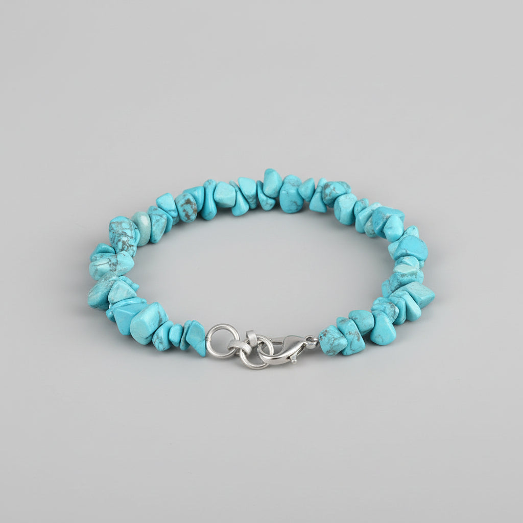 Turquoise Uncut Beads Bracelet