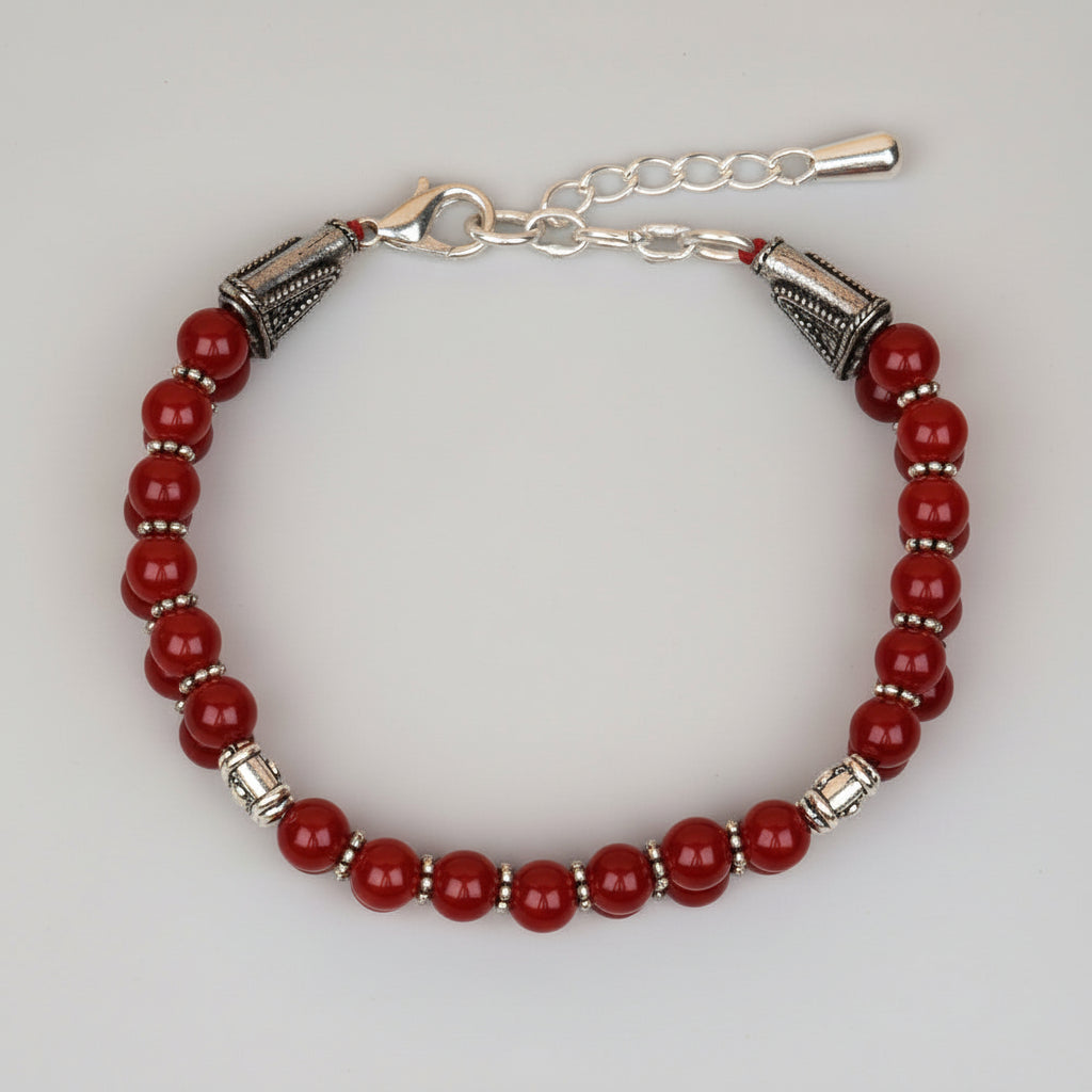 Red Carnelian Double Layer Bracelet-6 mm