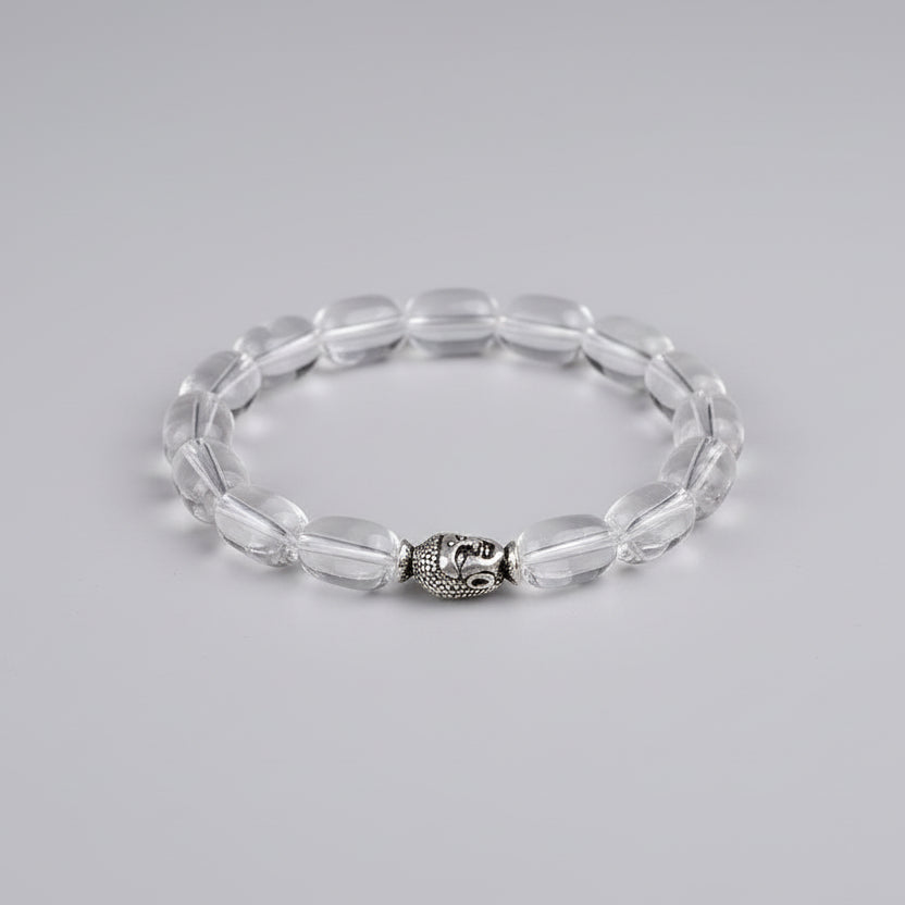 Drum Shaped Sphatik Bracelet in Elastic-Design II