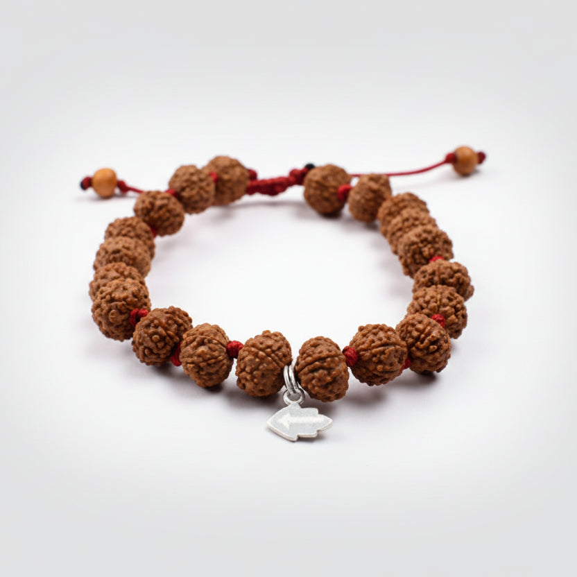 9 Mukhi Durga Shakti Bracelet From Java In Silk Thread-12 mm