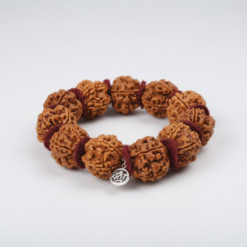 5 Mukhi Guru Bracelet (I)-Collector-Silver Chakri