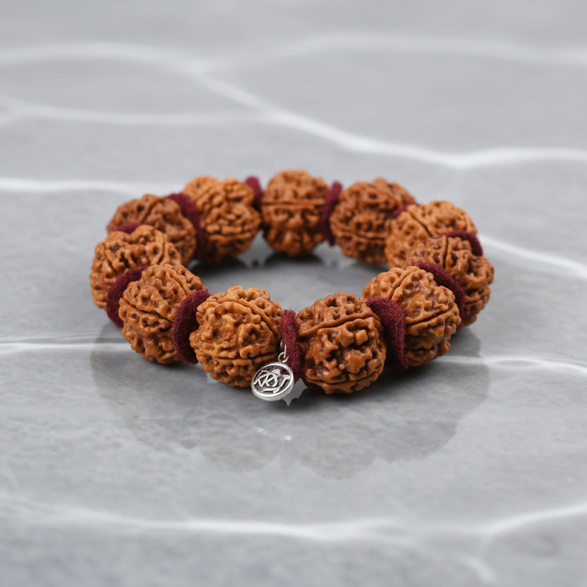 5 Mukhi Guru Bracelet (I)-Small-Silver Chakri