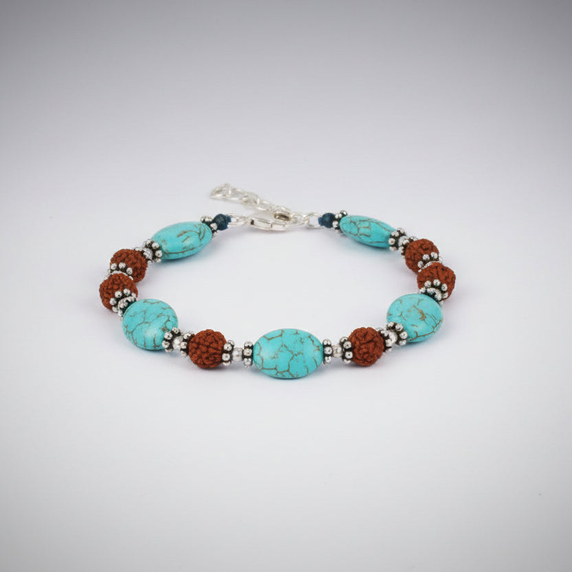 Turquoise Oval Bracelet (7 mm)