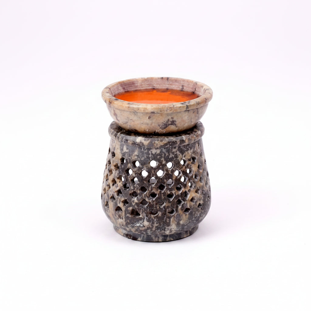 Rock Diffuser Brown Design I-With Rose Oil Water Solution