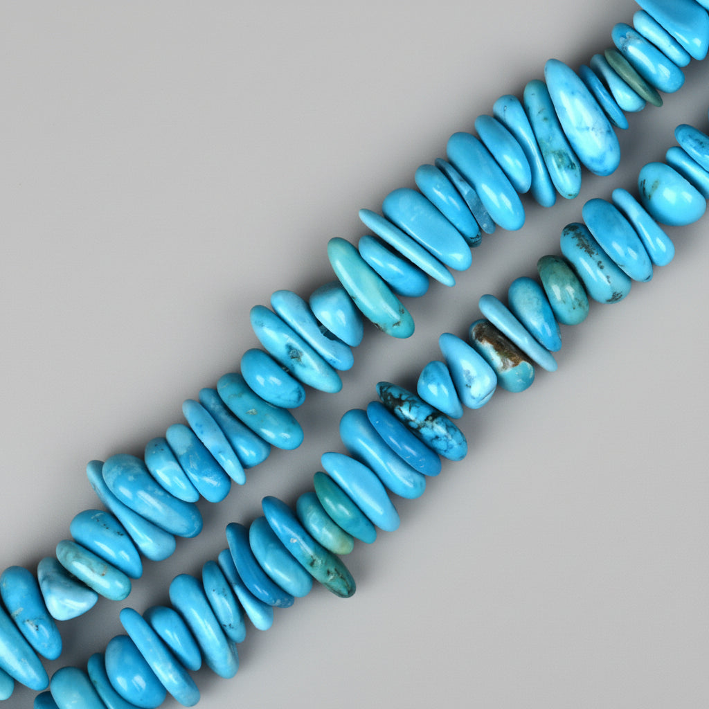 Turquoise Firoza Sliced Beads Necklace