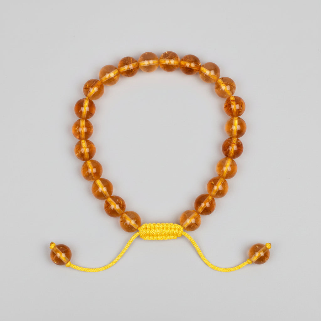 Deep Yellow Citrine Adjustable Thread Bracelet