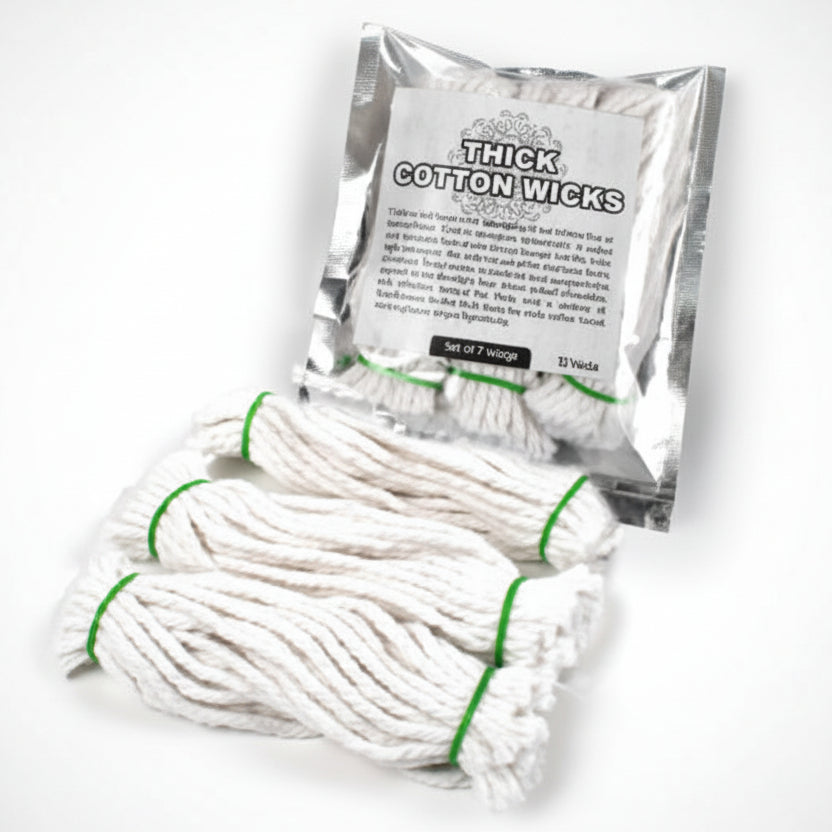 Thick Cotton Wicks-80 Wicks (2.5 inches Length)