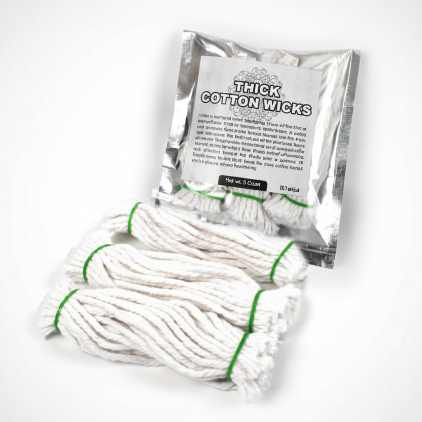 Thick Cotton Wicks-Set of 3 (40 Wicks Each) Regular