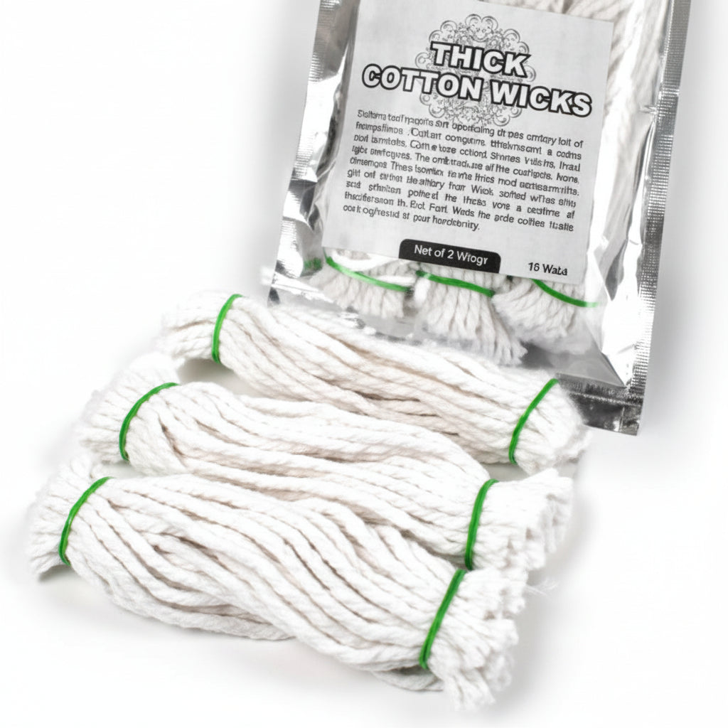 Thick Cotton Wicks-Set of 3 (40 Wicks Each) Large