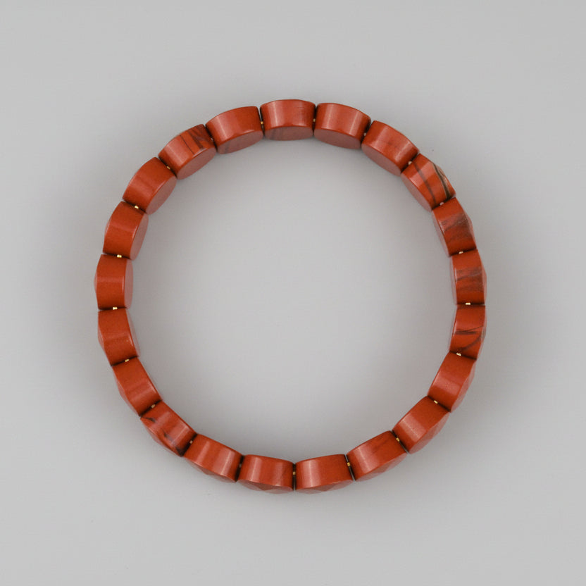 Red Jaspar Faceted Bracelet (II)