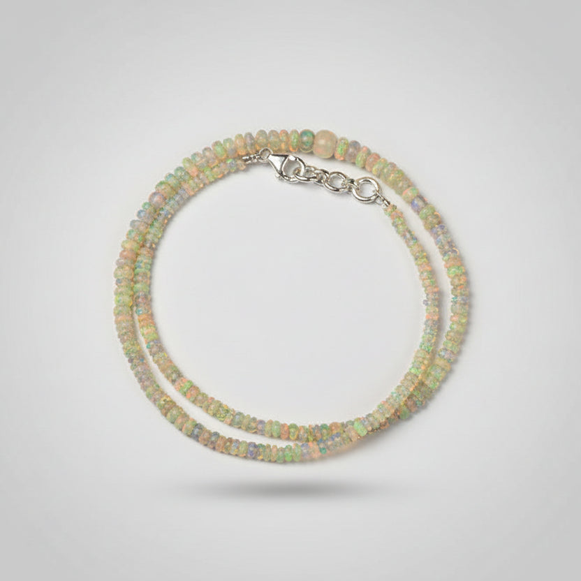 Opal Rainbow Fire Necklace-34.5 Carats