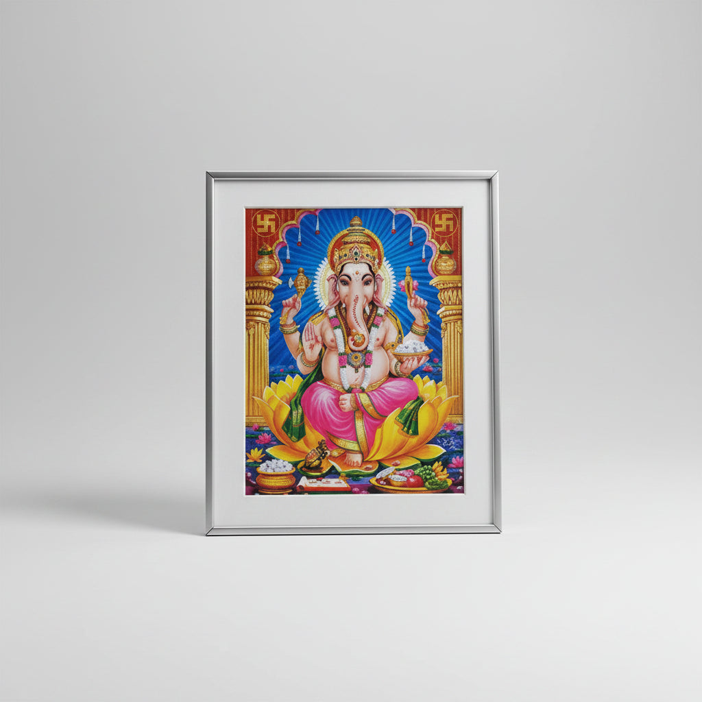Lord Ganesh Photo Large I-With Frame II