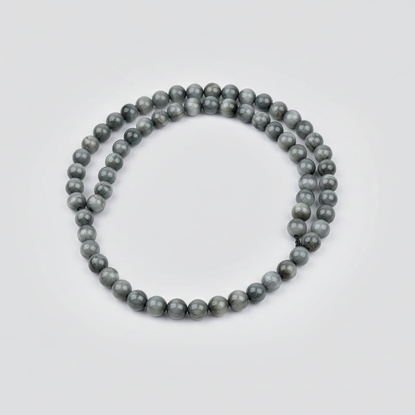 Grey Cat's Eye Mala-6 mm