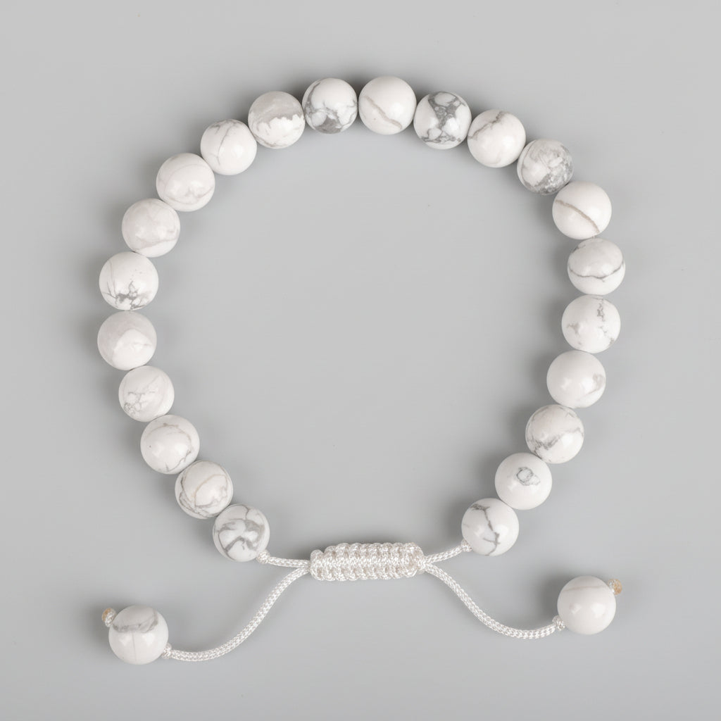 White Howlite Adjustable Bracelet
