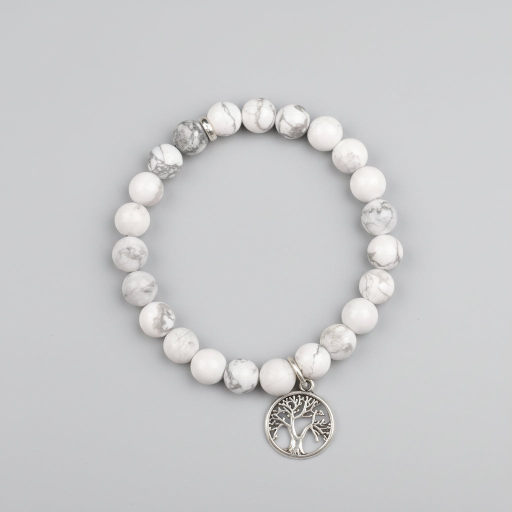Howlite Tree of Life Bracelet
