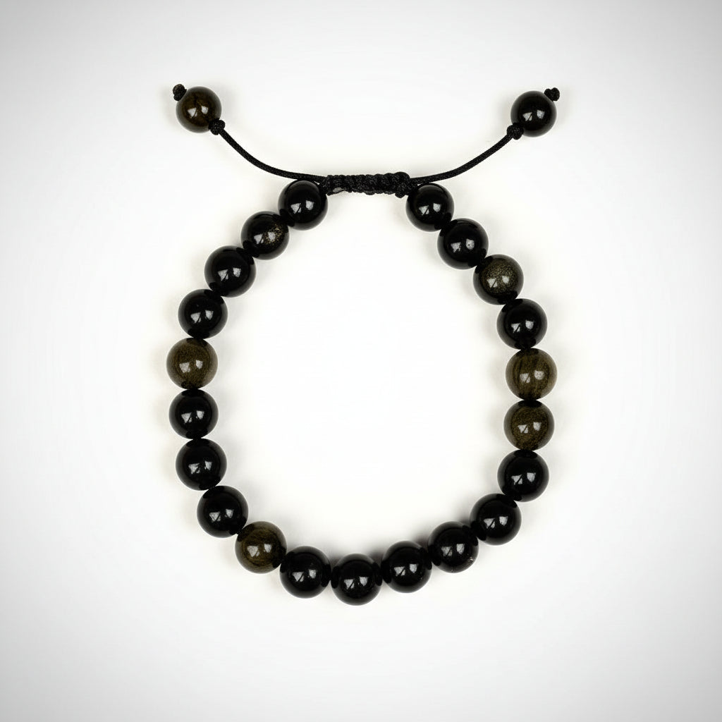 Black Obsidian Adjustable Bracelet