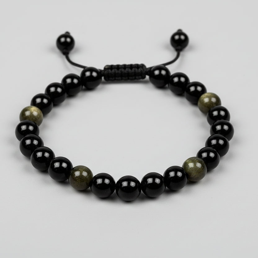 Black Obsidian Adjustable Bracelet