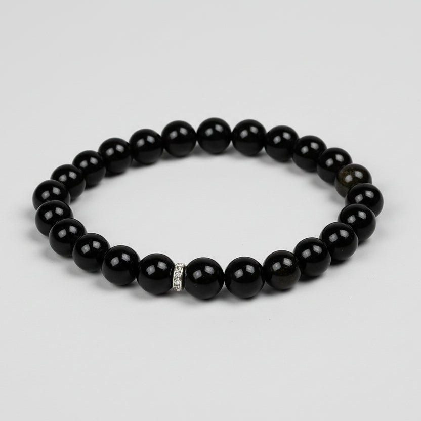 Natural Black Obsidian Bracelet