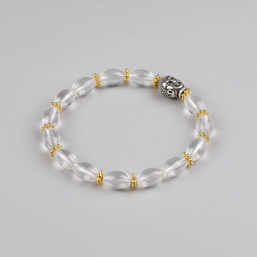 Lingam Shaped Sphatik Bracelet in Elastic-Design II