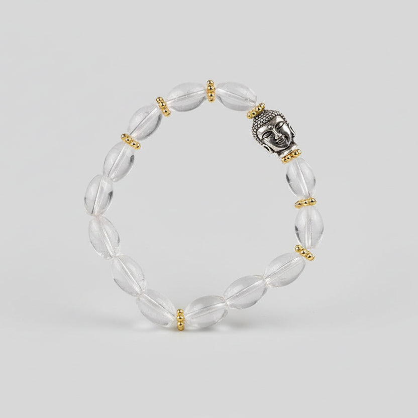 Lingam Shaped Sphatik Bracelet in Elastic-Design I