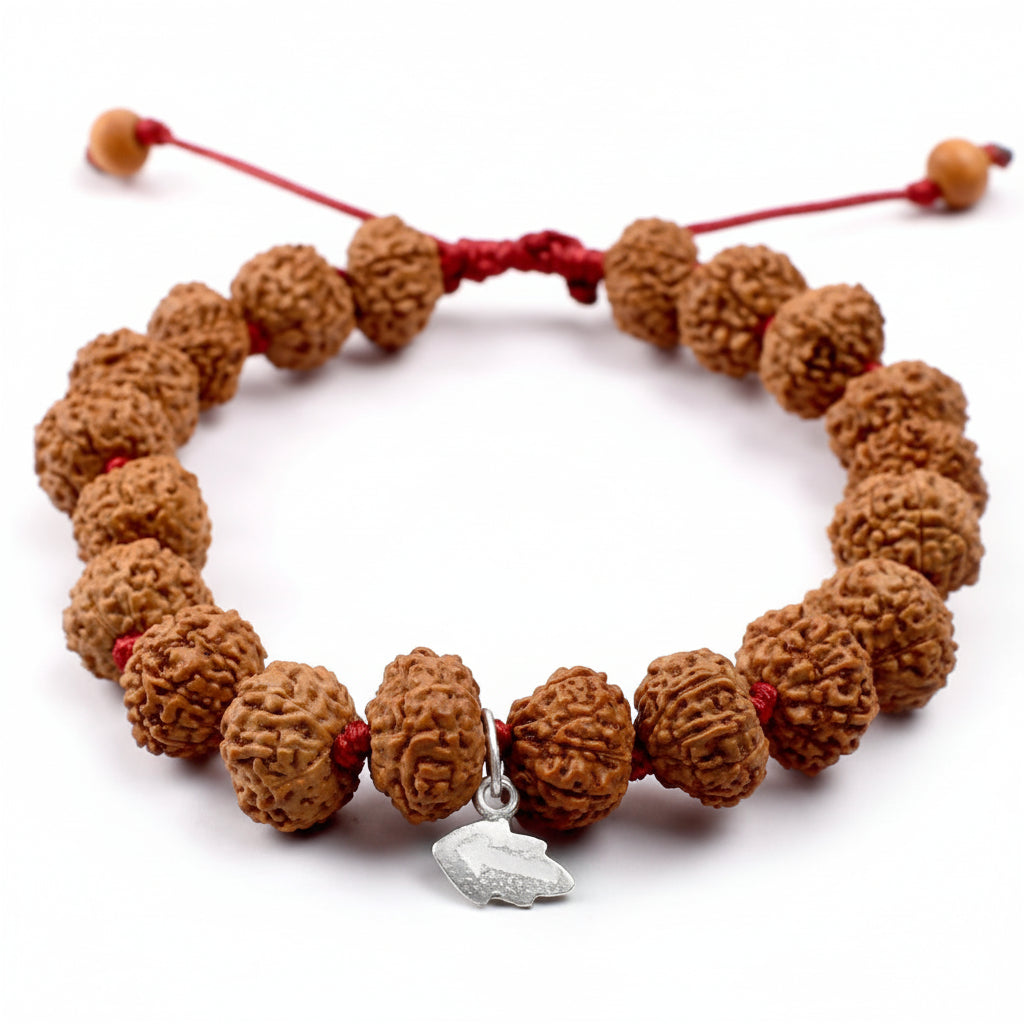 8 Mukhi Ganesha Bracelet From Java In Silk Thread-14 mm