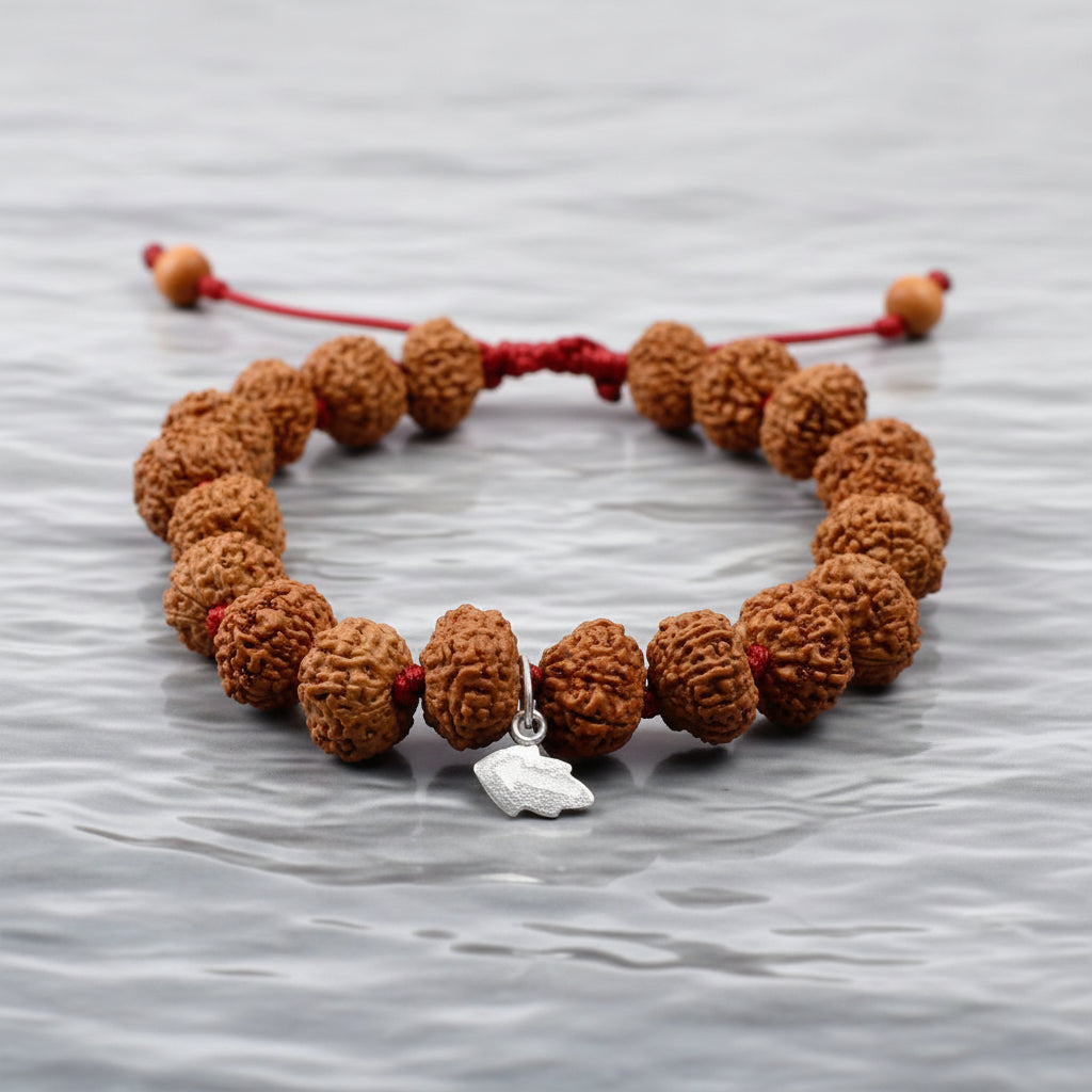 8 Mukhi Ganesha Bracelet From Java In Silk Thread-12 mm