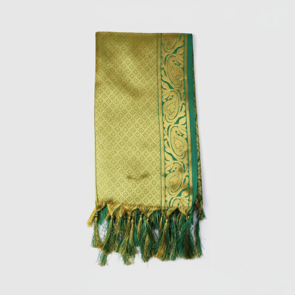 Art Silk Shawl Design VII-Maroon