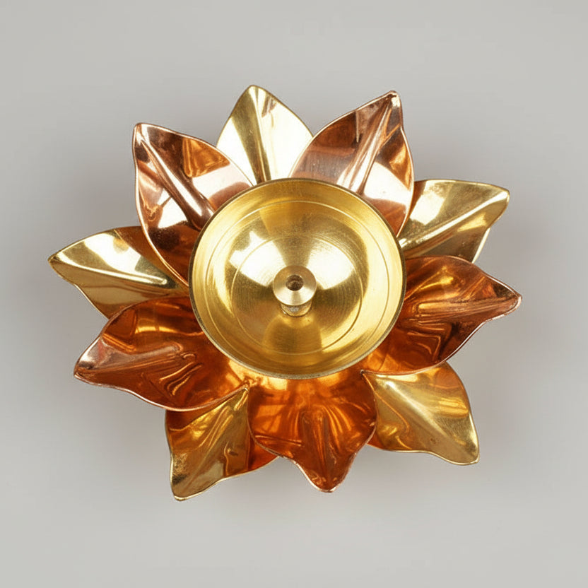 Laxmi Kamal Brass Diya-Small