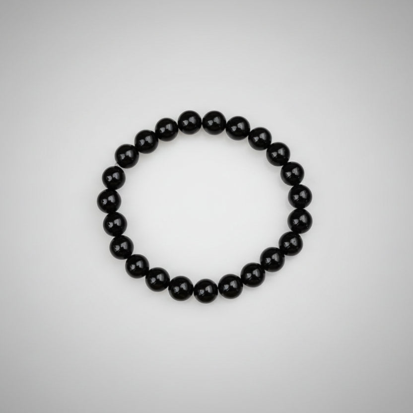 Black Tourmaline Bracelet (Design I)-10 mm