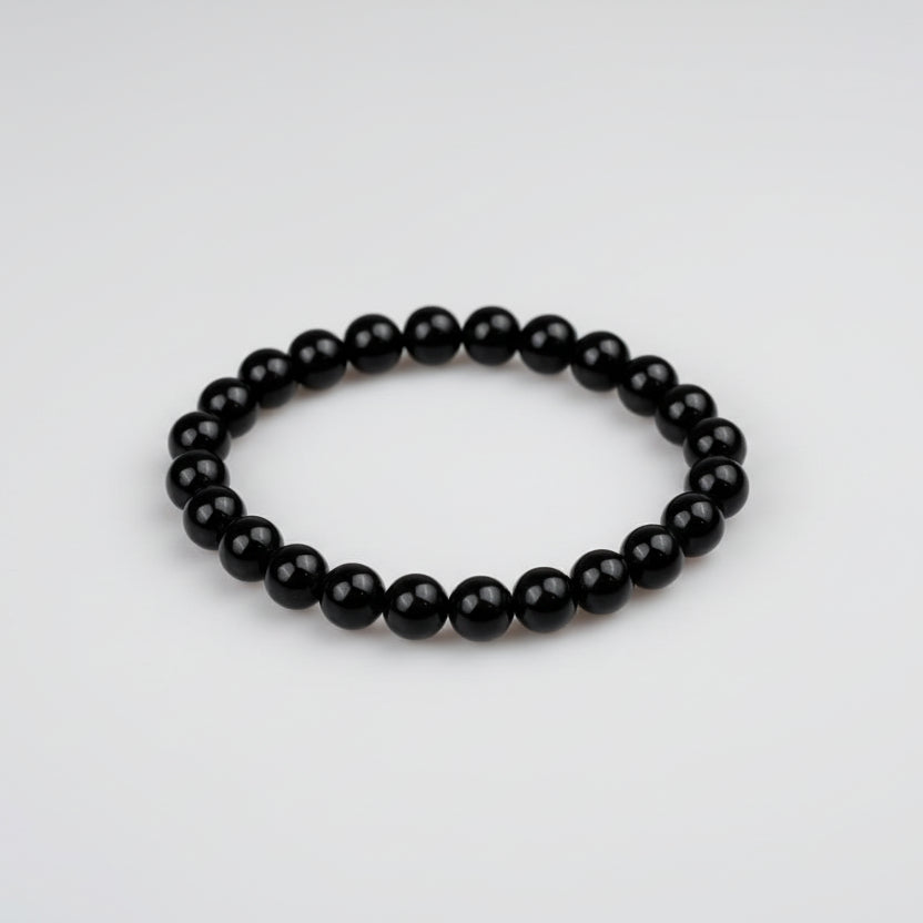 Black Tourmaline Bracelet (Design I)-6 mm
