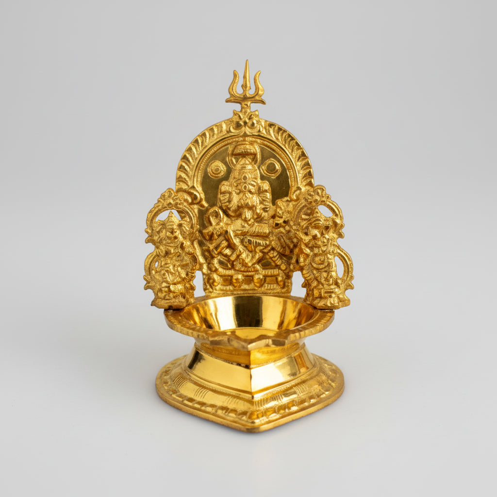 Mariamman Diya In Brass-One Piece