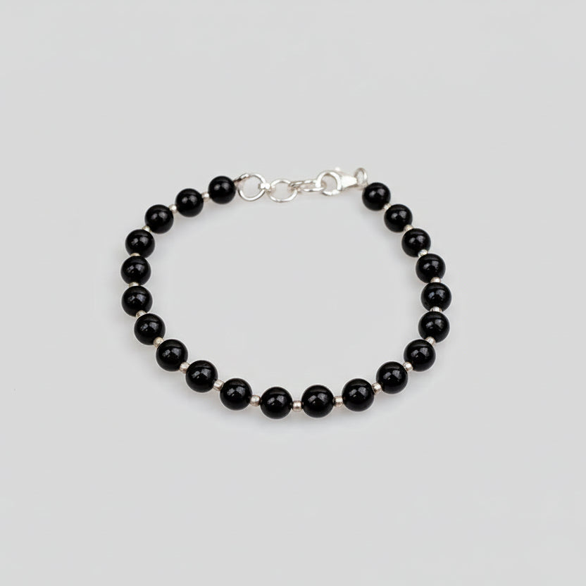 Black Tourmaline Bracelet (Design II)-6 mm