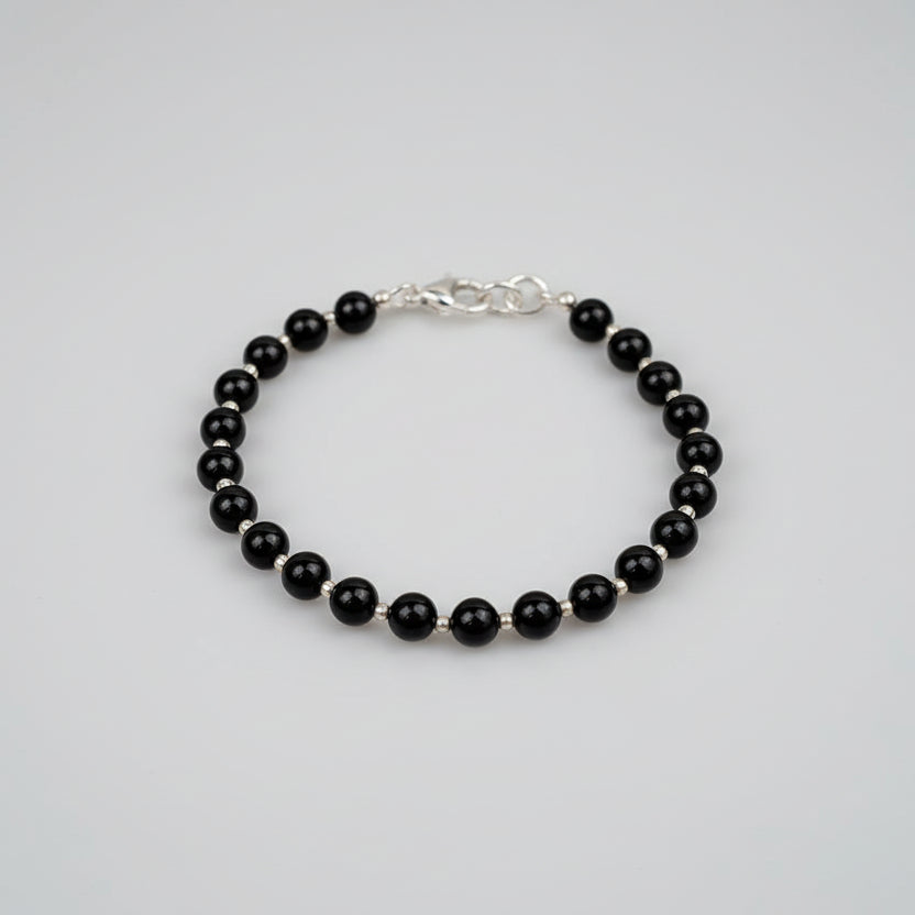 Black Tourmaline Bracelet (Design II)-10 mm
